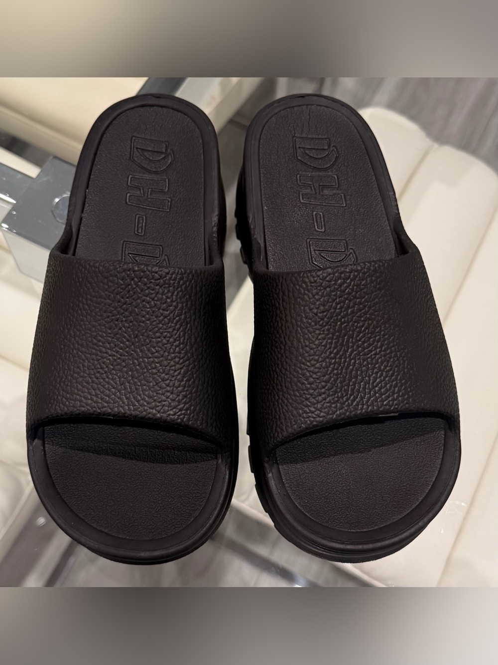 Black Slide Sandals